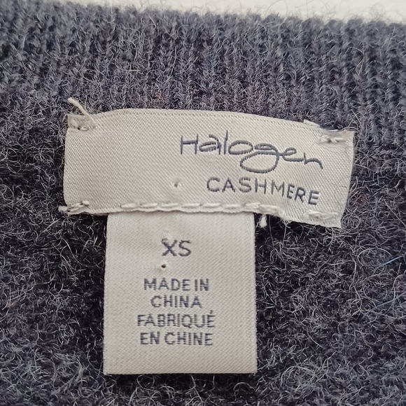 Halogen 100% Cashmere Old Money Sz XS Crewneck Jumper Sweater - Picture 7 of 12